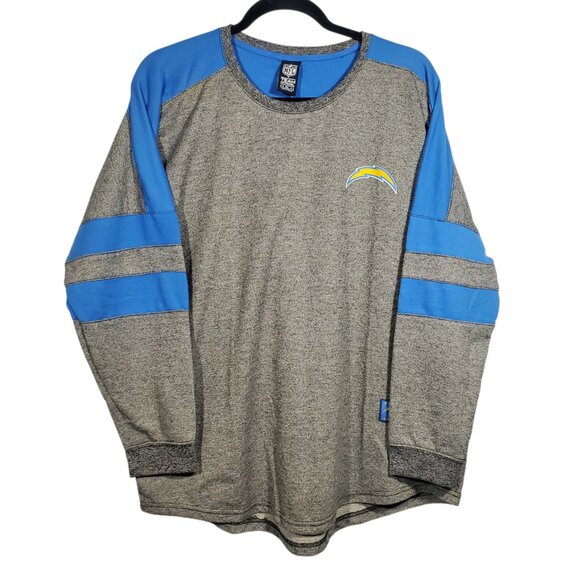 NFL Team Los Angeles Chargers French Terry Sweatshirt Top Varsity Sporty Marled - Picture 1 of 7